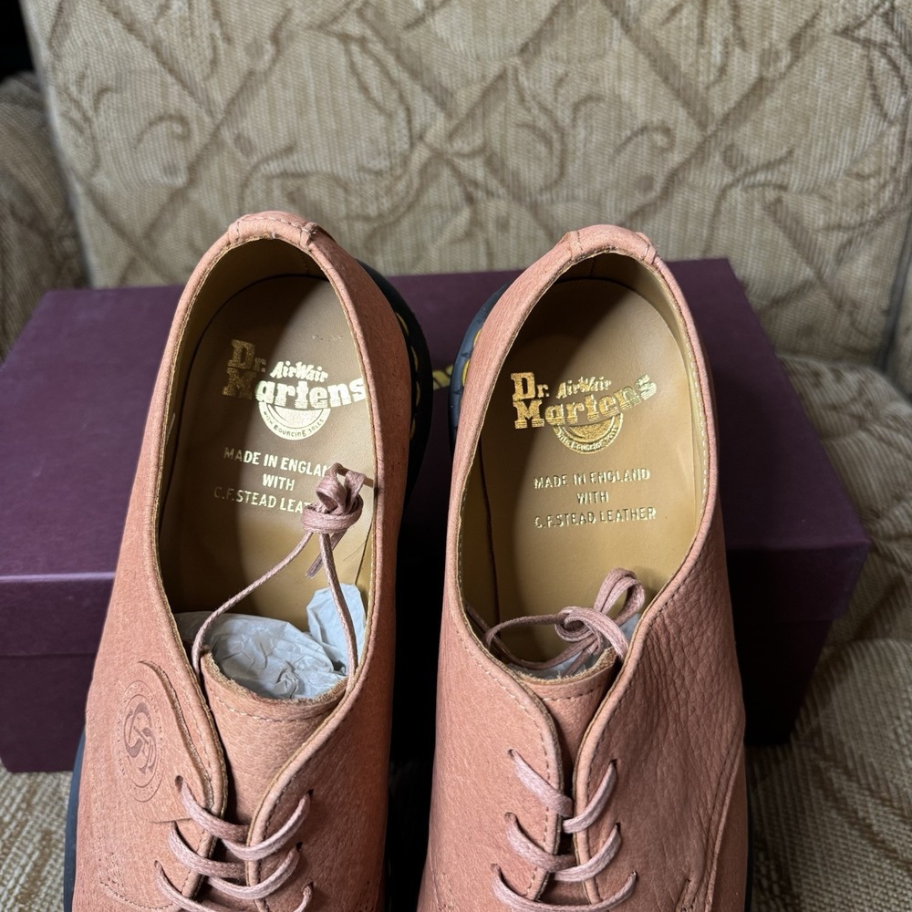 Dr. Martens 1461 C.F. Stead Pink Buck Suede Oxfords Mens US 9 Made in England - Picture 7 of 10